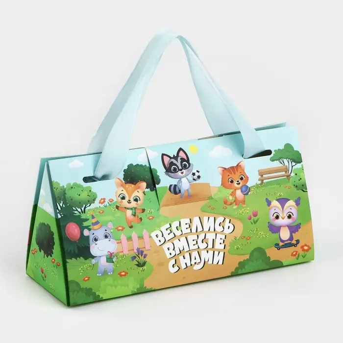 Коробка подарочная &laquo;Зверята&raquo;, 20 х 9.5 х 7.5 см