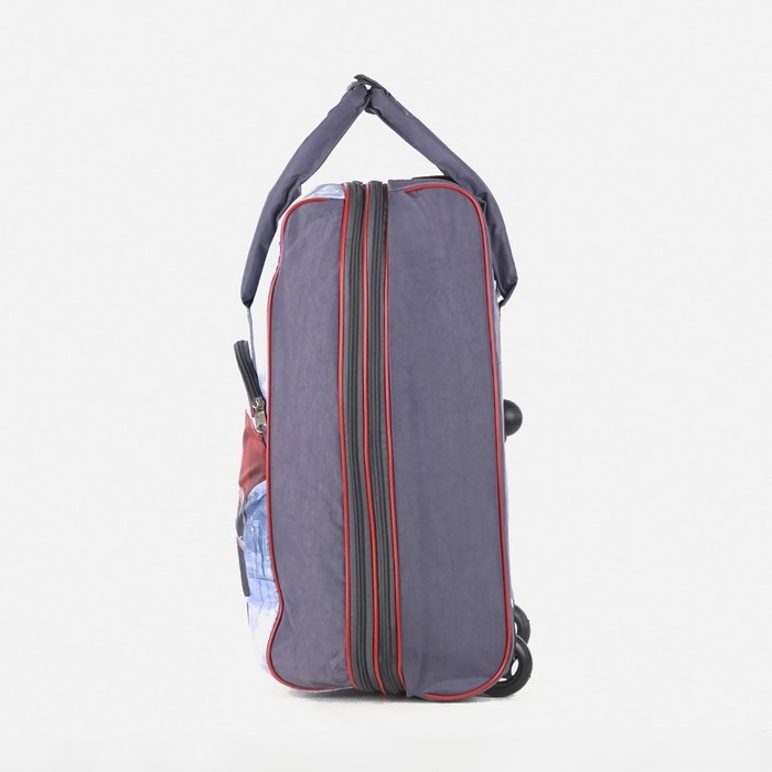 Чемодан малый 20" с сумкой, отдел на молнии, наружный карман, цвет серый