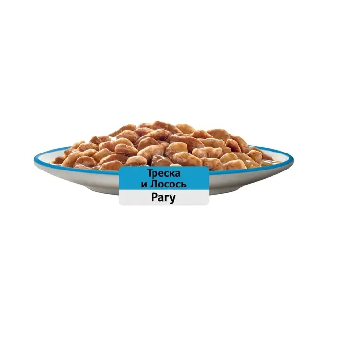 Влажный корм Whiskas для кошек, треска/лосось рагу, 75 г