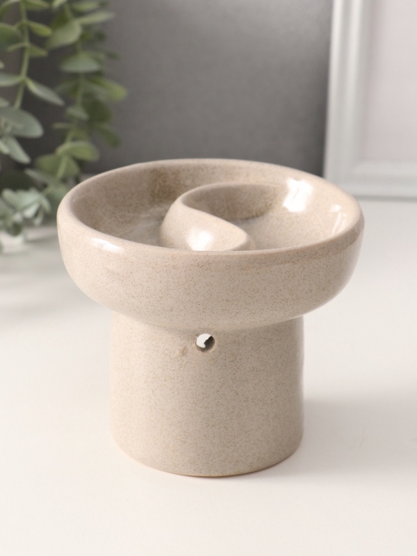 Аромалампа керамика "Меридиан" белый песок 11,5х11,5х10 см