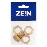 Заглушка ZEIN, 3/4", наружная резьба, латунь, фасовка 5 шт.