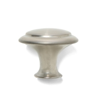 Ручка кнопка ТУНДРА, d=28 мм, цвет матовый никель, 8 шт