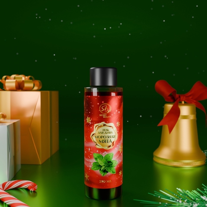 Гель для душа «Secret Beauty», аромат морозной мяты, красная серия, 250 мл Гель для душа «Secret Beauty», аромат морозной мяты, красная серия, 250 мл