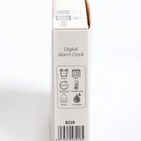 Часы настенные электронные, термометр, гигрометр, 7.3 х 1.5 х 9.3 см