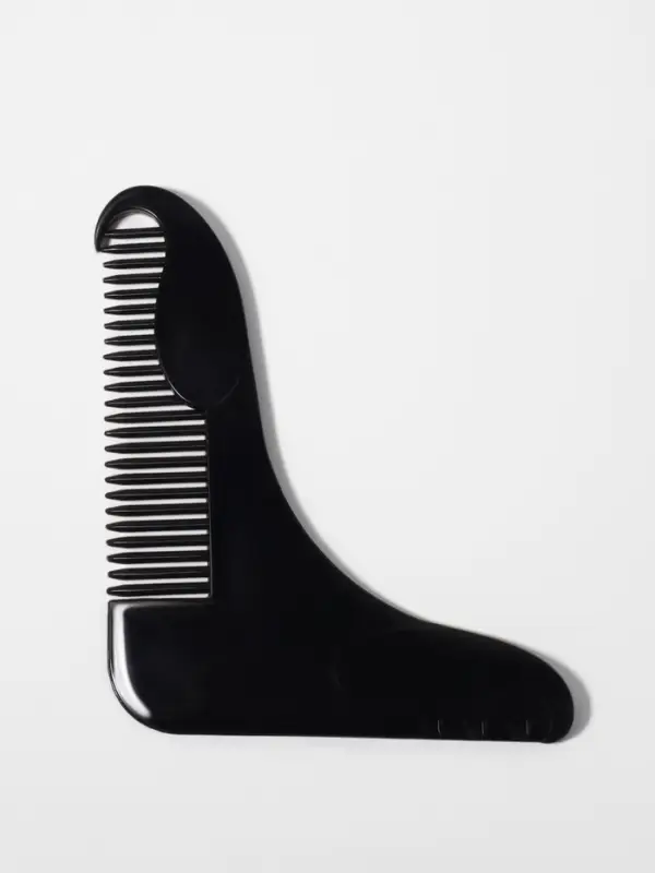 Расчёска - гребень для усов и бороды, 12&times;10 см, чёрная