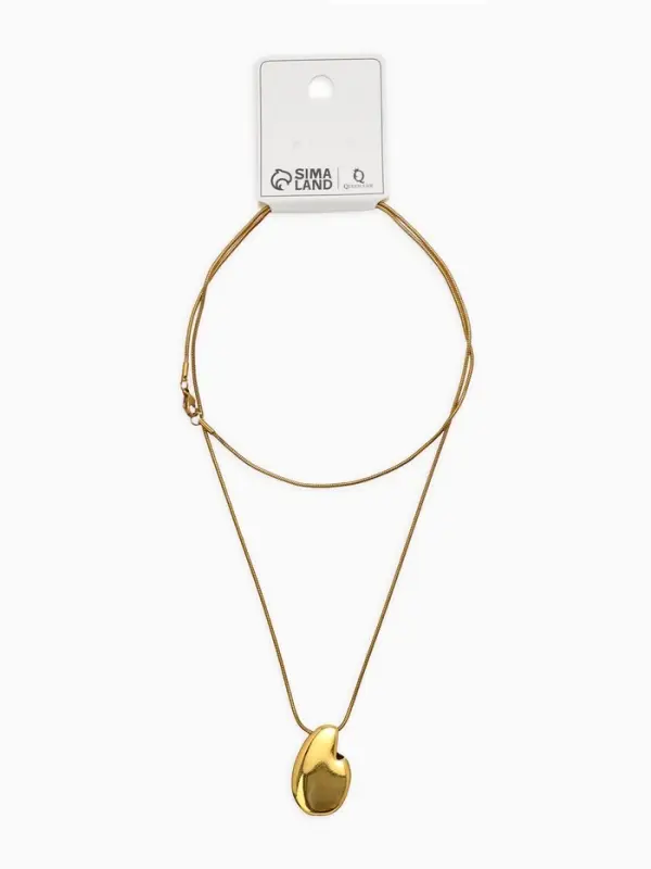 Кулон на цепочке "Ракушка", цвет золото 75см