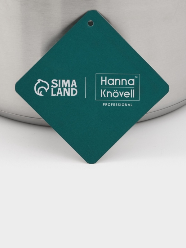 Ковш 4 л, d=20, h=12,5 см, с крышкой, толщина стенки 0,8 мм, индукция, две ручки