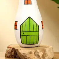 Сувенир &laquo;Домик Грибок&raquo;, 10&times;10&times;21.5 см, дерево, бело-зелёный