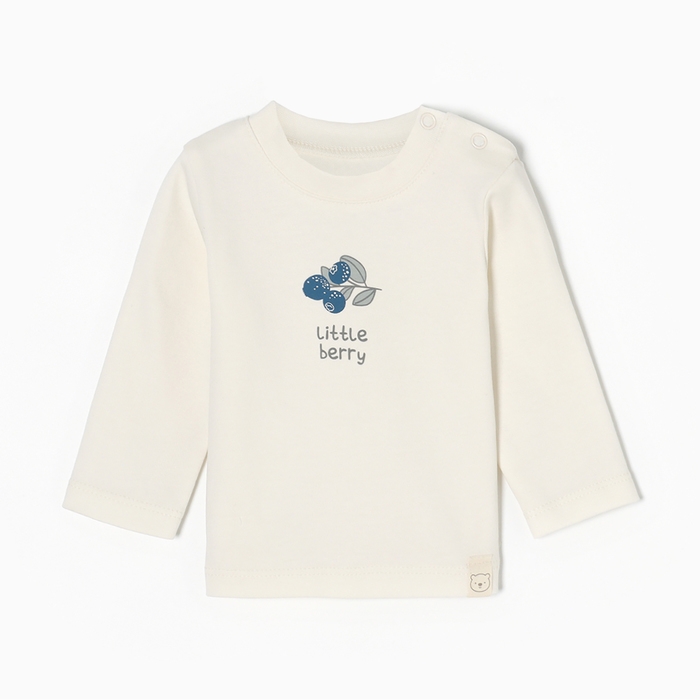 Футболка с дл. рукавом Крошка Я Little berry р. 92-98, молочный Футболка с дл. рукавом Крошка Я Little berry р. 92-98, молочный