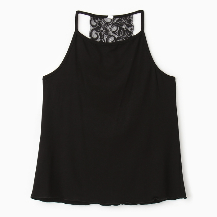 Комплект женский домашний (топ/шорты), цвет чёрный, размер 52 Комплект женский домашний (топ/шорты), цвет чёрный, размер 52