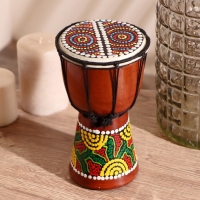 Сувенирный музыкальный инструмент "Барабан Джембе Цветочный узор" 11x11x20 см МИКС Сувенирный музыкальный инструмент "Барабан Джембе Цветочный узор" 11x11x20 см МИКС