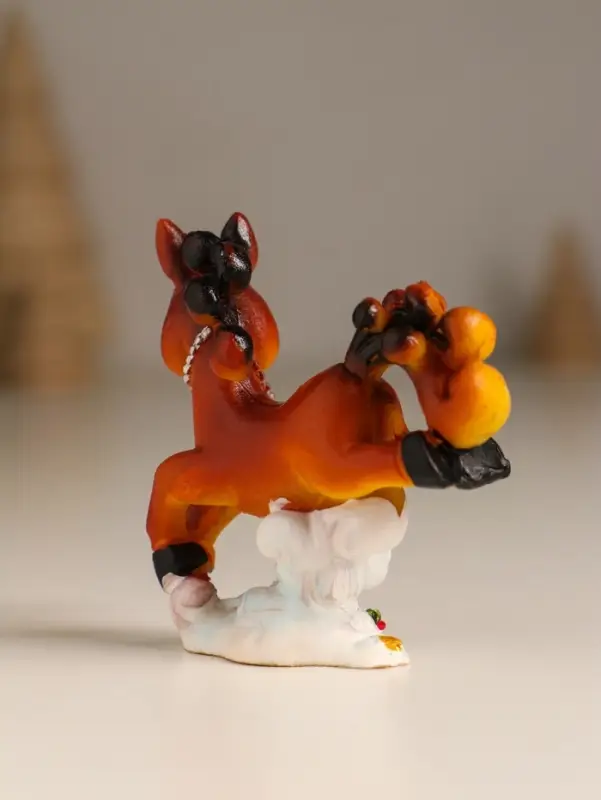 Сувенир полистоун "Лошадка на облачке с розами" МИКС 6,4х2,5х6 см