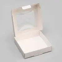 Коробка самосборная, белая, 13&times;13&times;3 см