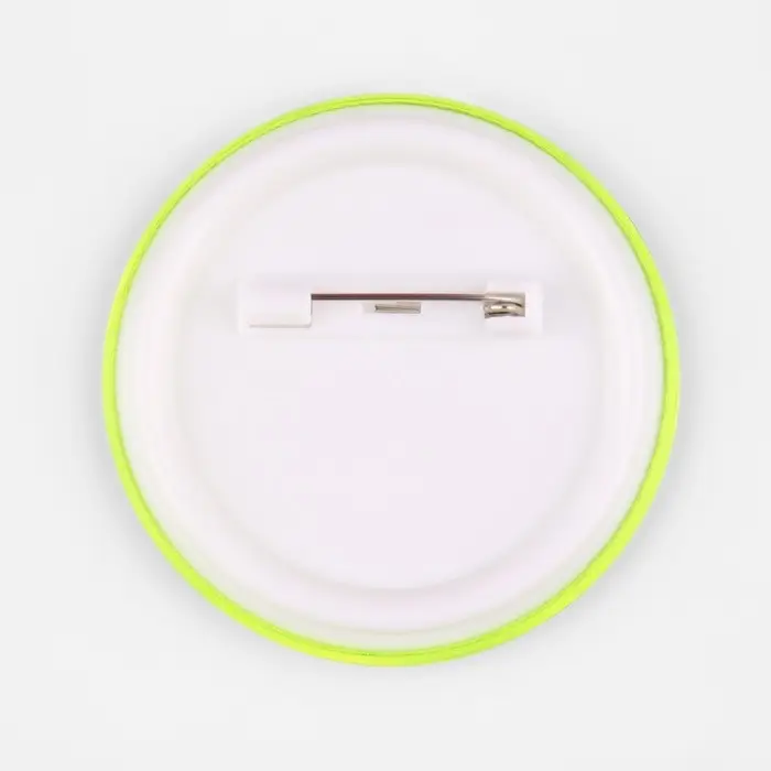 Светоотражающий значок &laquo;Удивлённый смайл&raquo;, d=5.8 см, жёлтый