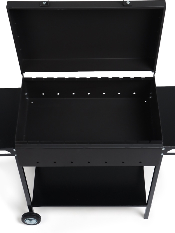 Мангал GrilMe, 35 х 115 х 83 см, сталь 2 мм, 2 полки, колёса