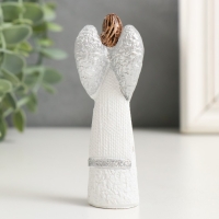 Сувенир полистоун "Безликий ангел с серебряными крыльями" МИКС 10 см