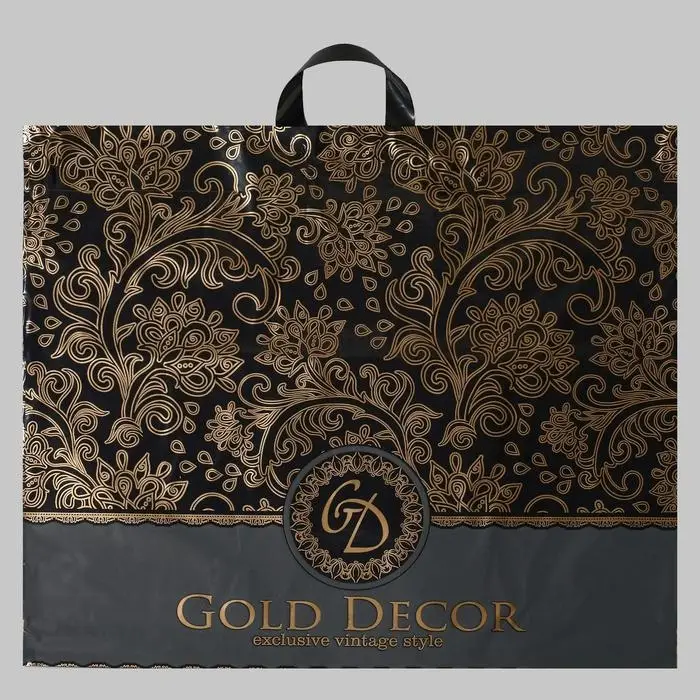 Пакет &laquo;Голд декор&raquo;, полиэтиленовый с петлевой ручкой, 60&times;50 см, 70 мкм