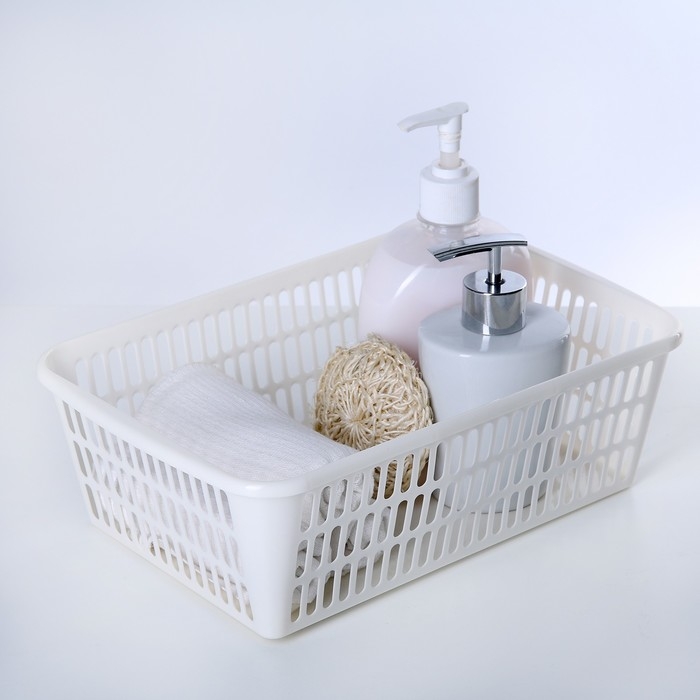 Корзина для хранения Полимербыт, пластик, 30&times;20&times;10 см, МИКС