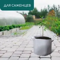 Контейнер с ручками, 22&times;20 см, 5.5 л, спанбонд, плотность 130 г/м&sup2;, Greengo