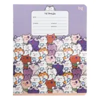 Тетрадь 12 листов в клетку Grimace, обложка мелованный картон, МИКС