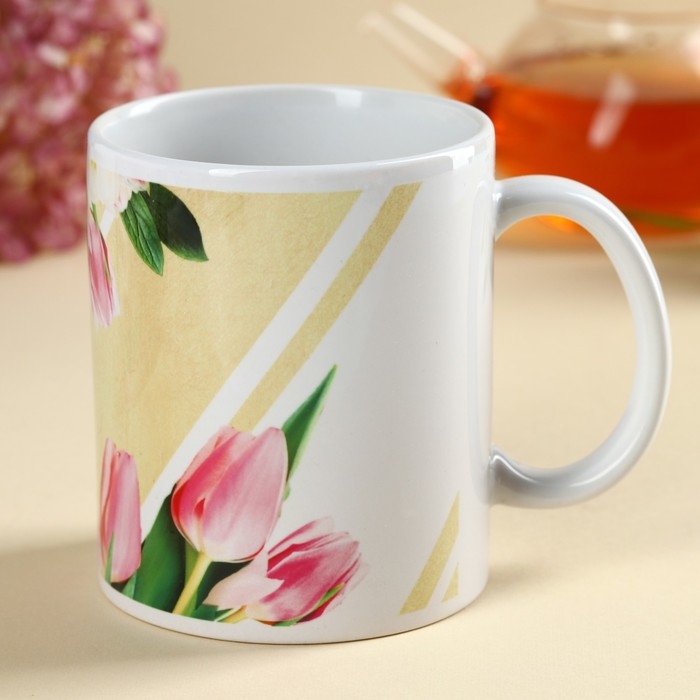 Подарочный набор &laquo;С 8 марта&raquo;: чай апельсин с шоколадом, 50 г, кружка 300 мл