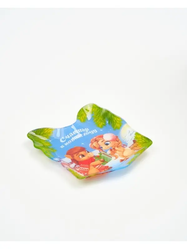 Тарелка плоская новогодняя &laquo;Счастья в новом году&raquo;, 15.1&times;17.3 см