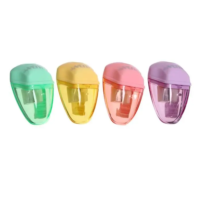 Точилка 1 отверстие с контейнером deVENTE Pastel, МИКС*4 цвета