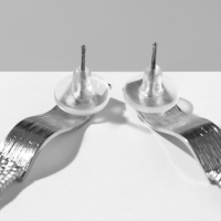 Серьги висячие &laquo;Водопад&raquo;, 5 нитей, цвет серебро, 19,5 см