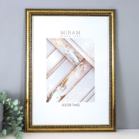 Фоторамка пластик "МИРАМ" 29.7х42 см, (A3) золото (пластиковый экран)