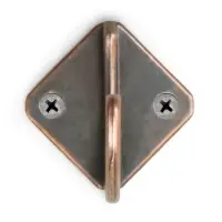 Крючок мебельный ТУНДРА TKO026, однорожковый, медь, 20 шт.