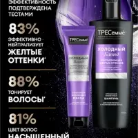 Шампунь для волос оттеночный "ТРЕСемме" холодный блонд, 360 мл