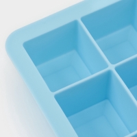 Форма для льда Доляна &laquo;Кубик&raquo;, силикон, 11,7&times;18,7&times;3,4 см, 15 ячеек (3,4&times;3,4 см), цвет голубой