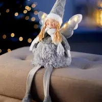 Фигура текстиль &laquo;Кукла в розовом&raquo; 70 см, 6 LED, AG10x3 (в компл.), Т/БЕЛЫЙ