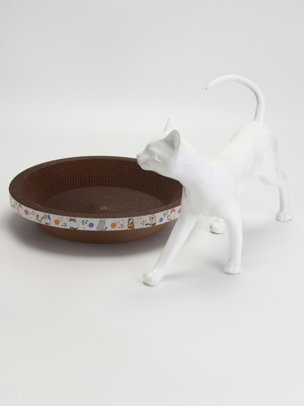 Когтеточка-лежанка Когтеточка-лежанка "Пижон" из гофрокартона с кошачьей мятой "НЛО", 40 х 8 см