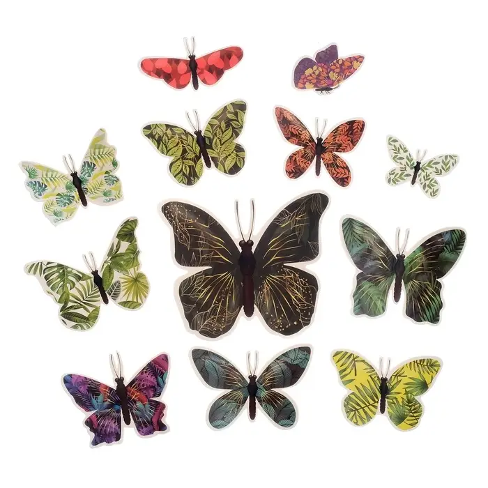 Набор магнитов на холодильник &laquo;Листья&raquo;, 12 шт., картон, h=4-10 см