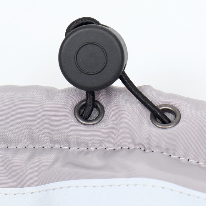 Куртка для больших собак, мембрана, XL (ДС 40, ОШ 41, ОГ 56 см),серо-оранжевая