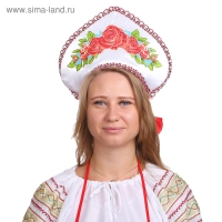 Кокошник &laquo;Розы с незабудками&raquo;