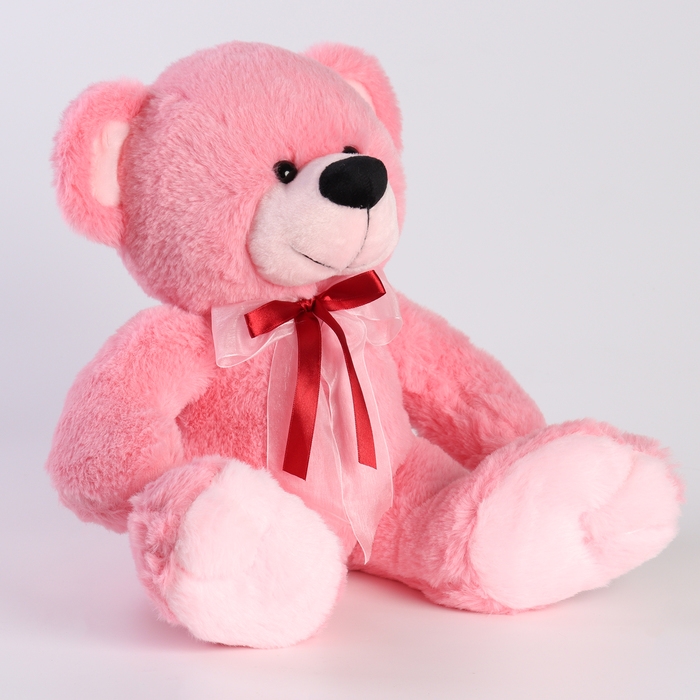 Мягкая игрушка &laquo;Медведь&raquo;, с бантом, 40 см, цвет розовый