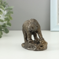 Фигура "Медведь хозяин тайги" 10х13см    бронза
