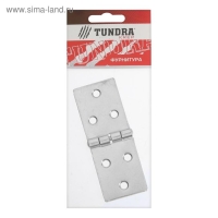 Петля карточная ТУНДРА, 110х40 мм, покрытие цинк, 1 шт. Петля карточная ТУНДРА, 110х40 мм, покрытие цинк, 1 шт.