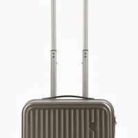 Чемодан 20", PС, 34*22*56, отд на молнии, код замок, 4 колеса, т. серый