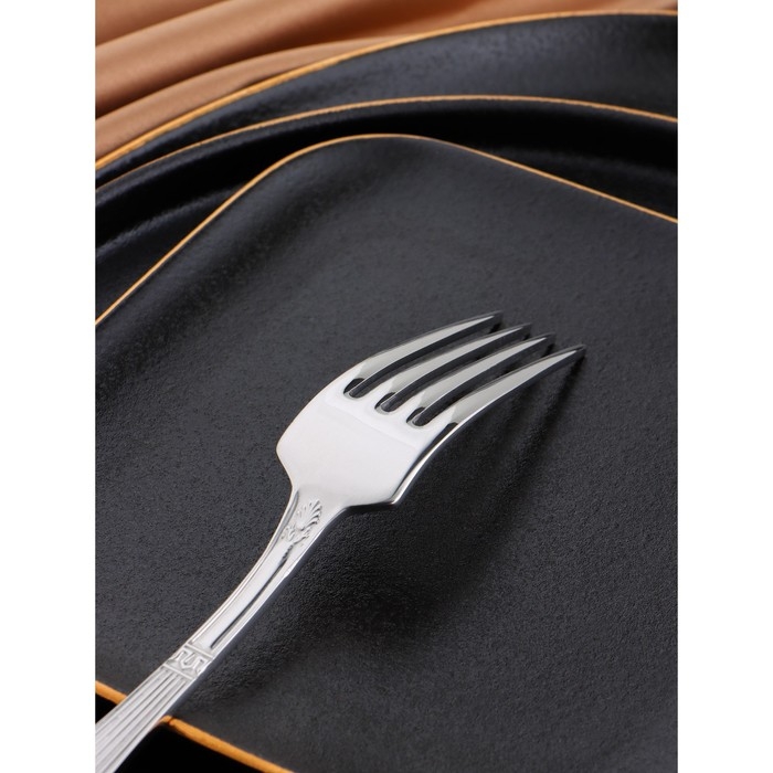 Вилка столовая &laquo;Беркли&raquo;, h=20,6 см, толщина 3 мм, цвет серебряный