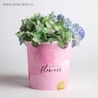 Кашпо для цветов &laquo;Beautiful flowers&raquo;, 1,6 л, 14 х 14 см