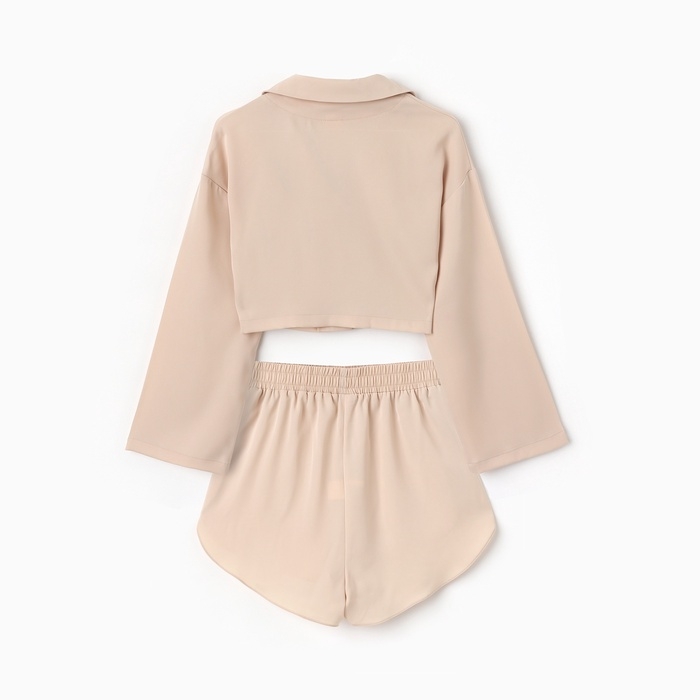 Комплект (сорочка, шорты) женская MINAKU:  Home collection цвет жемчужный , р-р 44