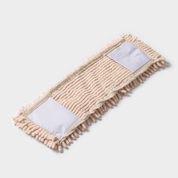 Насадка для плоской швабры Доляна &laquo;Пастель&raquo;, микрофибра букли, 43&times;13 см, цвет бежевый