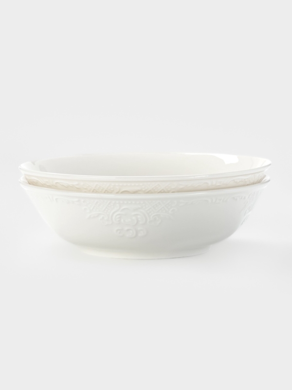 Тарелки глубокие WY Venecia, 580 мл, 17&times;5 см, набор 2 шт., фарфор, белые