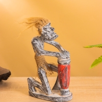 Сувенир &laquo;Абориген барабанщик&raquo;, 7&times;10&times;17 см, дерево