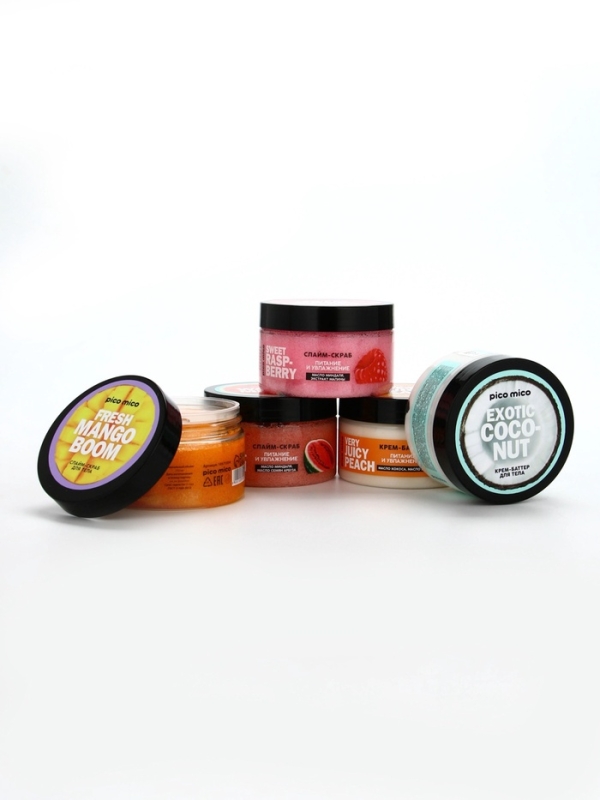 Скраб-слайм для тела Fresh mango boom, питание и увлажнение, с ароматом манго, 250 г, PICO MICO