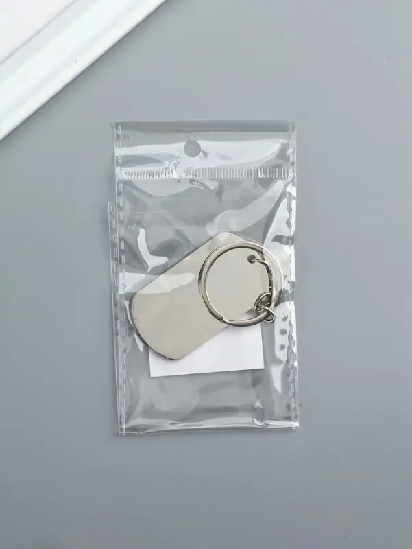 Брелок металл под нанесение "Жетон" 3х5 см