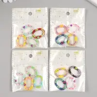 Карабин металл "Овал. Сердечко и горошины" МИКС 2,7х2 см